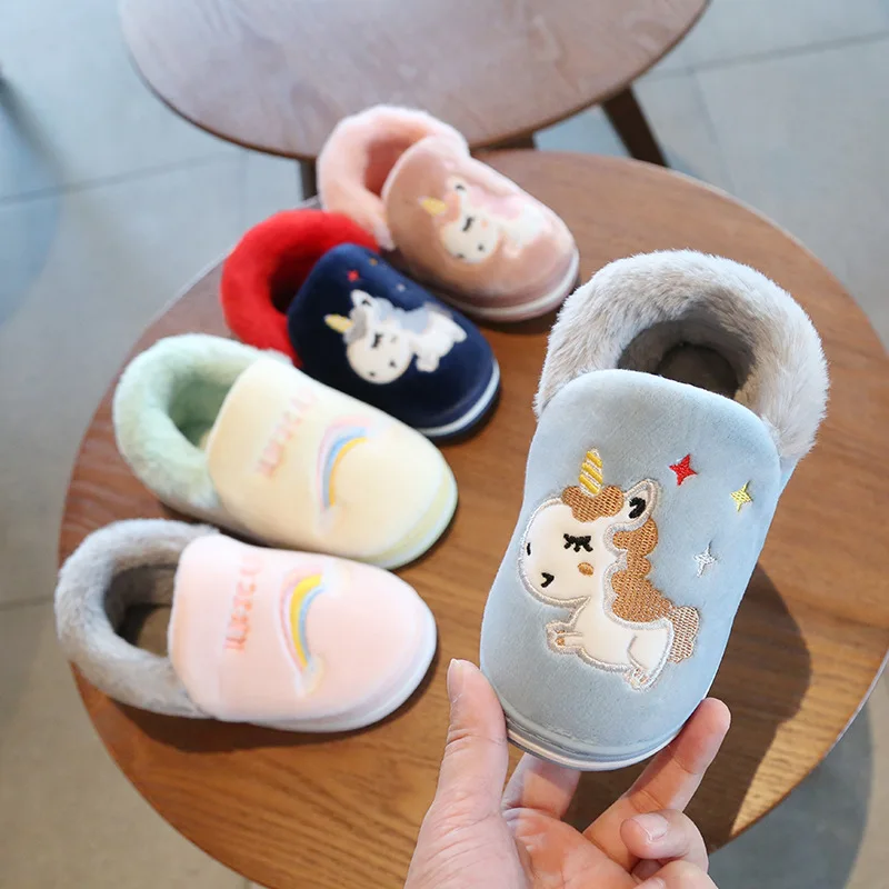 New Unicorn Winter Baby Slippers Home Kids Plush Slippers Toddler Girl Cotton Rainbow Boys Flip Flops Indoor House Flats Shoes
New Unicorn Winter Baby Slippers Home Kids Plush Slippers Toddler Girl Cotton Rainbow Boys Flip Flops Indoor House Flats Shoes