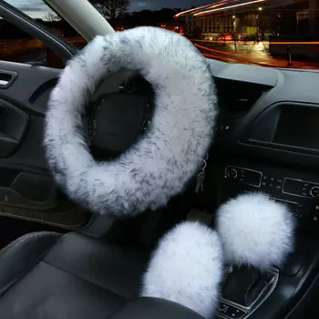 Universal 3Pcs Fur Wool Furry Fluffy Thick Car Steering Wheel Cover Black White
Universal 3Pcs Fur Wool Furry Fluffy Thick Car Steering Wheel Cover Black White