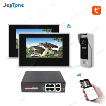 JeaTone Tuya Smart Life App App Supported WiFi IP Video Door Phone Video Intercom Home Access Control System 7 inch Touch Screen
JeaTone Tuya Smart Life App App Supported WiFi IP Video Door Phone Video Intercom Home Access Control System 7 inch Touch Screen