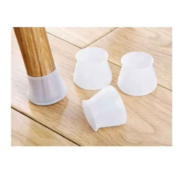 4pcs Table Chair Leg Silicone Cap Pad Furniture Cover Built-in Non-slip Particles 4pcs Table Chair Leg Silicone Cap Pad Furniture Cover Built-in Non-slip Particles
