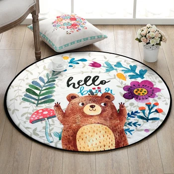 Cute Floor Carpet Living Room Cartoon Rabbit Round Anti-slip Carpet Circular Rugs Bathroom Round Children's Room Carpet l 
Cute Floor Carpet Living Room Cartoon Rabbit Round Anti-slip Carpet Circular Rugs Bathroom Round Children's Room Carpet l