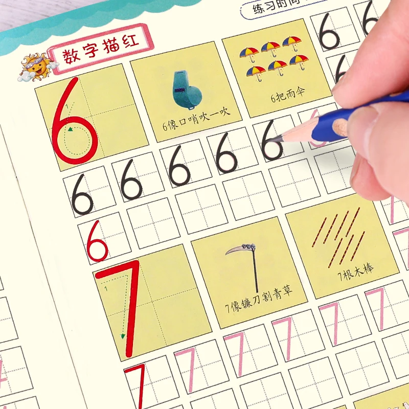 Child Writing Phonics Copybook Chinese Character Handwriting Early Education Practice Numerals Books School Students Quaderno
Child Writing Phonics Copybook Chinese Character Handwriting Early Education Practice Numerals Books School Students Quaderno