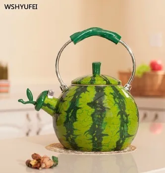 2L Whistle Enamel Kettle Gas Stove Stove Induction Cooker Universal Watermelon Modeling Kitchen Tool Coffee Milk Tea Flask
2L Whistle Enamel Kettle Gas Stove Stove Induction Cooker Universal Watermelon Modeling Kitchen Tool Coffee Milk Tea Flask