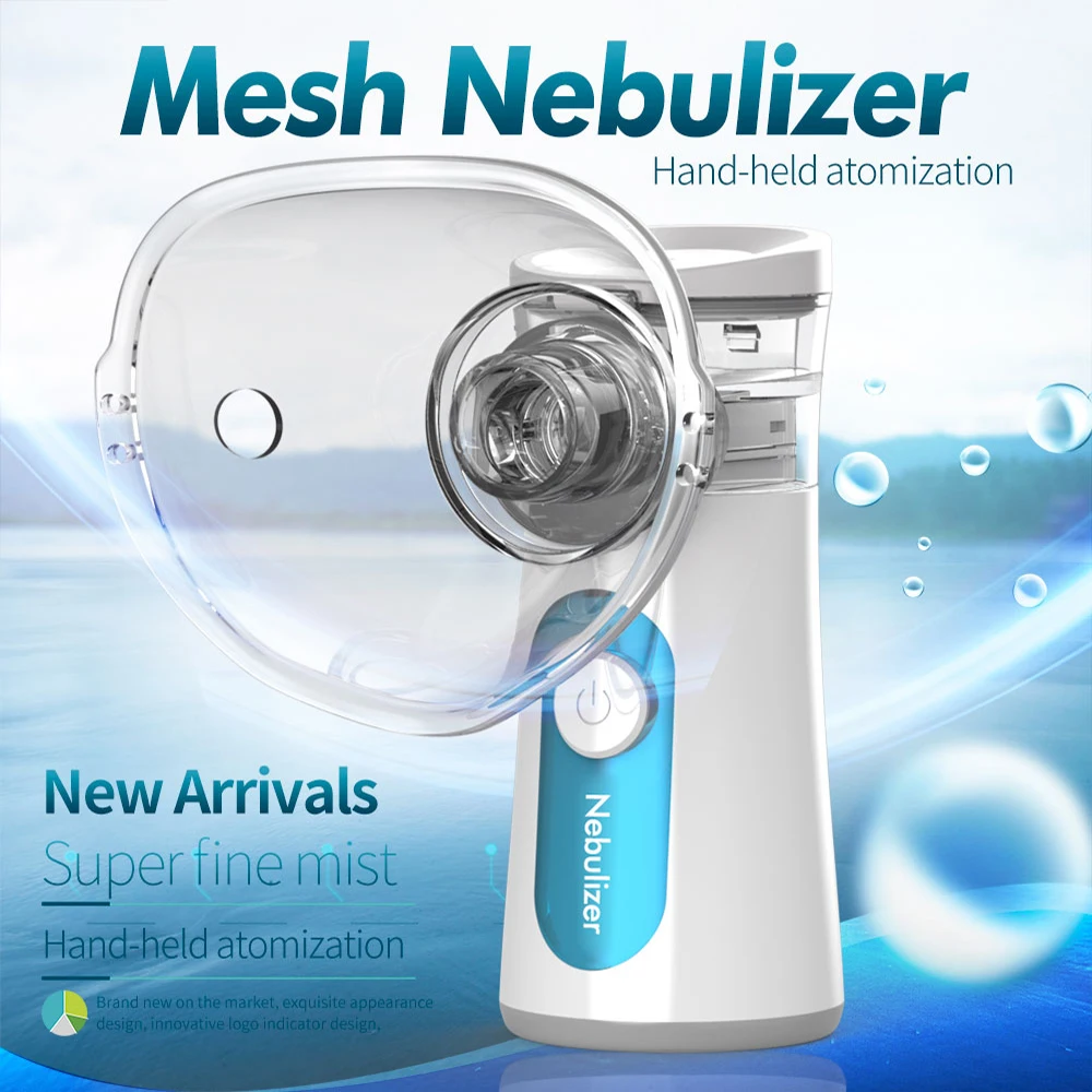 NEW Ultrasonic Mesh Nebulizer Portable Respirator Inhaler Nebulizador Handheld Inhaler Atomizer Silent For Children Adult
NEW Ultrasonic Mesh Nebulizer Portable Respirator Inhaler Nebulizador Handheld Inhaler Atomizer Silent For Children Adult