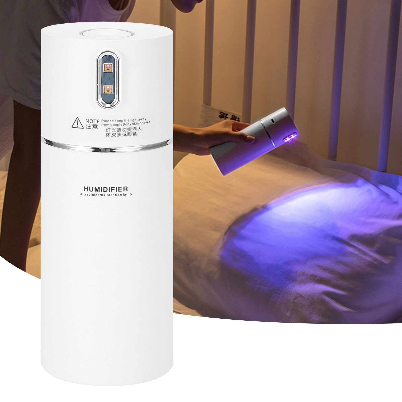 200mL LED Humidifier Car Mist Diffuser with UV Lamp Portable USB Air Humidifier for Home Travel Mini Mist Maker White
200mL LED Humidifier Car Mist Diffuser with UV Lamp Portable USB Air Humidifier for Home Travel Mini Mist Maker White