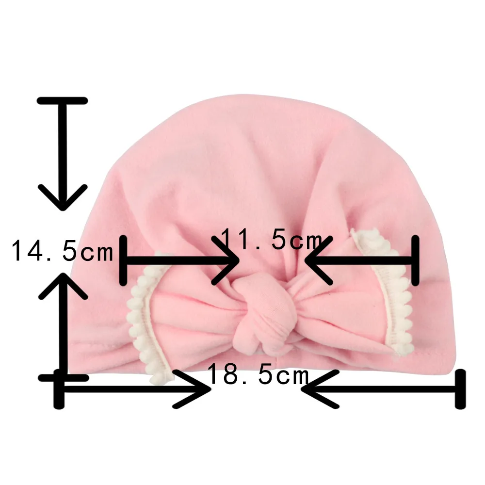 Newborn Baby Boys Girls Soft Turban Cap Baby bow Indian hat pullover hat cap Beanie Solid Bow Knot Wrap Hats Baby Gifts