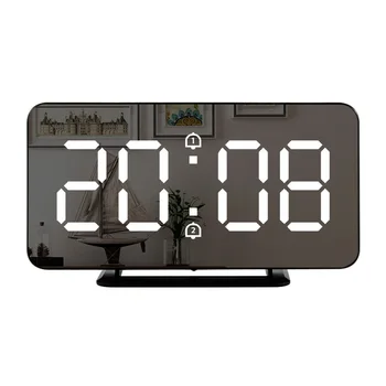 Multifunction LED Mirror Alarm Clock Digital Snooze Table Clock Wake Up Light Electronic Large Time Temperature Display
Multifunction LED Mirror Alarm Clock Digital Snooze Table Clock Wake Up Light Electronic Large Time Temperature Display