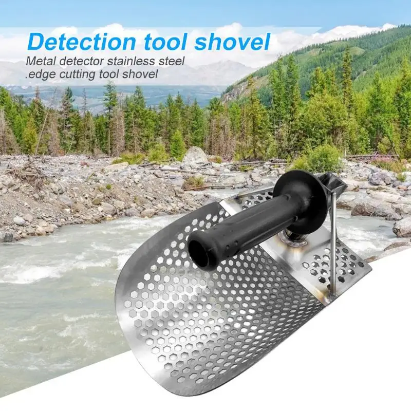 Sand Scoop Fine Stainless Steel Blades and Sharp Teeth for Metal Detecting Treasure Hunting Sifter Beach Gold Mining Shovel
Sand Scoop Fine Stainless Steel Blades and Sharp Teeth for Metal Detecting Treasure Hunting Sifter Beach Gold Mining Shovel
