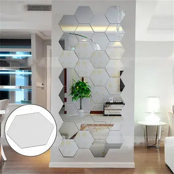 Hexagonal 3D Mirrors Wall Stickers Home Decor Living Room DIY Modern Art Mirror Wall Mural Decoration Vinyl Sticker 
Hexagonal 3D Mirrors Wall Stickers Home Decor Living Room DIY Modern Art Mirror Wall Mural Decoration Vinyl Sticker