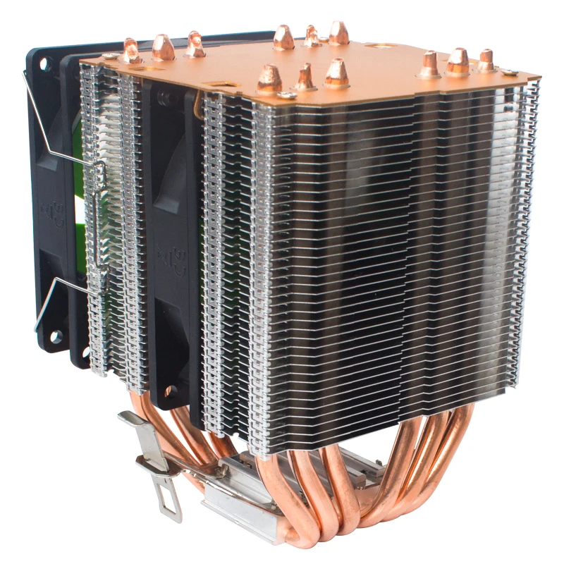 Цветная (RGB) Процессор радиатора 6 трубы охлаждающий вентилятор кулер для Intel AMD LGA