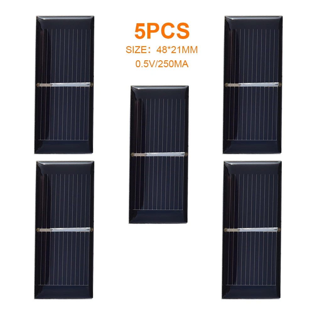 DIY Mini Solar Panel 48*21mm 0.5V/250MA For Battery Charge Portable Solar Cell Epoxy solar panel for toy science
DIY Mini Solar Panel 48*21mm 0.5V/250MA For Battery Charge Portable Solar Cell Epoxy solar panel for toy science