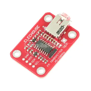 FM Radio Transmitter Module V2.0 Digital Radio Transmitter Board for Arduino I2C Interface TTL MIC VCC SDA SCL 3V 5V
FM Radio Transmitter Module V2.0 Digital Radio Transmitter Board for Arduino I2C Interface TTL MIC VCC SDA SCL 3V 5V