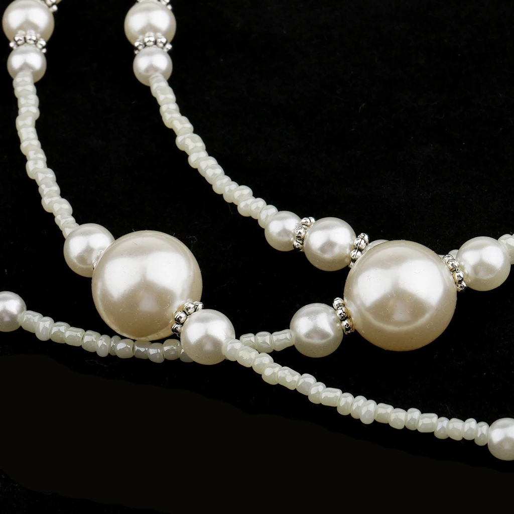 2 Pieces Anti Slip Eyeglass Holder Necklace Sunglass Eyewear Neck Strap Eye Glass Sun Glasses Chain with Pearls 2 Pieces Anti Slip Eyeglass Holder Necklace Sunglass Eyewear Neck Strap Eye Glass Sun Glasses Chain with Pearls