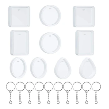 20Pcs/Set DIY Keychain Pendant Casting Silicone Mould Kit with Keyrings Art Crafts Making Tools Crystal Epoxy Resin Mold
20Pcs/Set DIY Keychain Pendant Casting Silicone Mould Kit with Keyrings Art Crafts Making Tools Crystal Epoxy Resin Mold