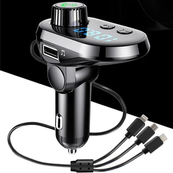Car Kit Bluetooth 5.0 FM Transmitter Wireless Hands Free Auto LCD Display MP3 Player Fast Charger FM Modulator Car Accessories
Car Kit Bluetooth 5.0 FM Transmitter Wireless Hands Free Auto LCD Display MP3 Player Fast Charger FM Modulator Car Accessories