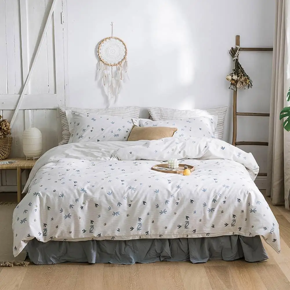 2019 INS Grey Swallows Birds Duvet Cover Set Flat Fitted Sheet Cotton Bedlinens Hypoallergenic Twin Queen King Bedlinens
2019 INS Grey Swallows Birds Duvet Cover Set Flat Fitted Sheet Cotton Bedlinens Hypoallergenic Twin Queen King Bedlinens