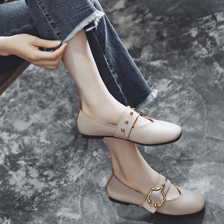 Flat Keel Thin Shoes Women's 2018 New Style Korean-style Grandma Shoes Women's Straight-line Buckle Low-Cut Social Moccosins Fem 
Flat Keel Thin Shoes Women's 2018 New Style Korean-style Grandma Shoes Women's Straight-line Buckle Low-Cut Social Moccosins Fem