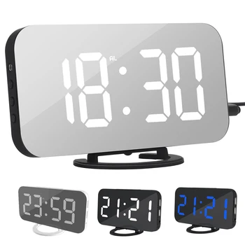 LED Alarm Clock With Dual USB Charging Port For Mobile Phone Charging Mirror Clock Snooze Function Automatic Dimming
LED Alarm Clock With Dual USB Charging Port For Mobile Phone Charging Mirror Clock Snooze Function Automatic Dimming