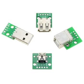 Micro Mini USB USB A Male USB 2.0 A Female USB B Connector Interface to 2.54mm DIP PCB Converter Adapter Breakout Board
Micro Mini USB USB A Male USB 2.0 A Female USB B Connector Interface to 2.54mm DIP PCB Converter Adapter Breakout Board