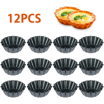 12pcs Non-stick Tart Quiche Flan Pan Mold Pie Pizza Cake Mold Cupcake Egg Tart Tartlet Baking Mold Muffin Cup Pizza Pan Bakeware 
12pcs Non-stick Tart Quiche Flan Pan Mold Pie Pizza Cake Mold Cupcake Egg Tart Tartlet Baking Mold Muffin Cup Pizza Pan Bakeware