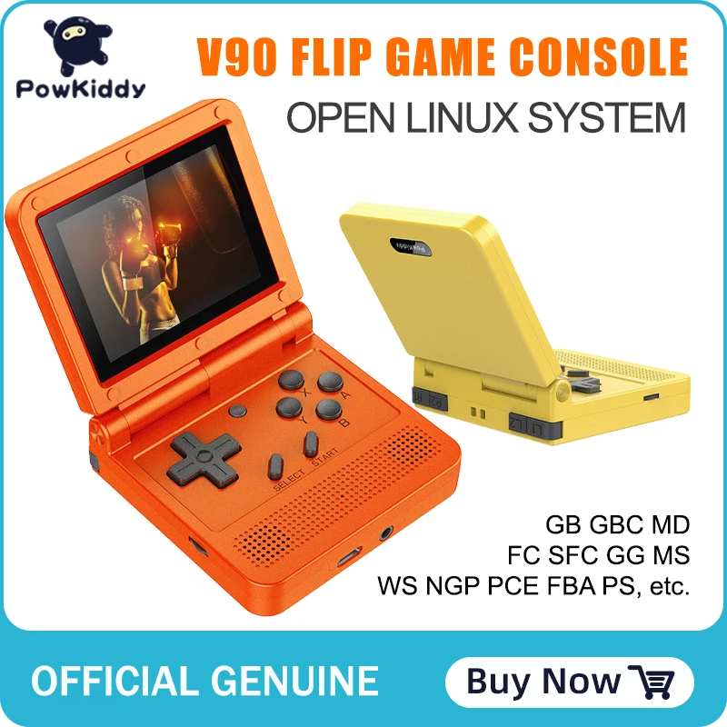 POWKIDDY v90 3-inch IPS screen Flip Handheld console dual open system game console 16 simulators retro PS1 kids gift 3D new game
POWKIDDY v90 3-inch IPS screen Flip Handheld console dual open system game console 16 simulators retro PS1 kids gift 3D new game