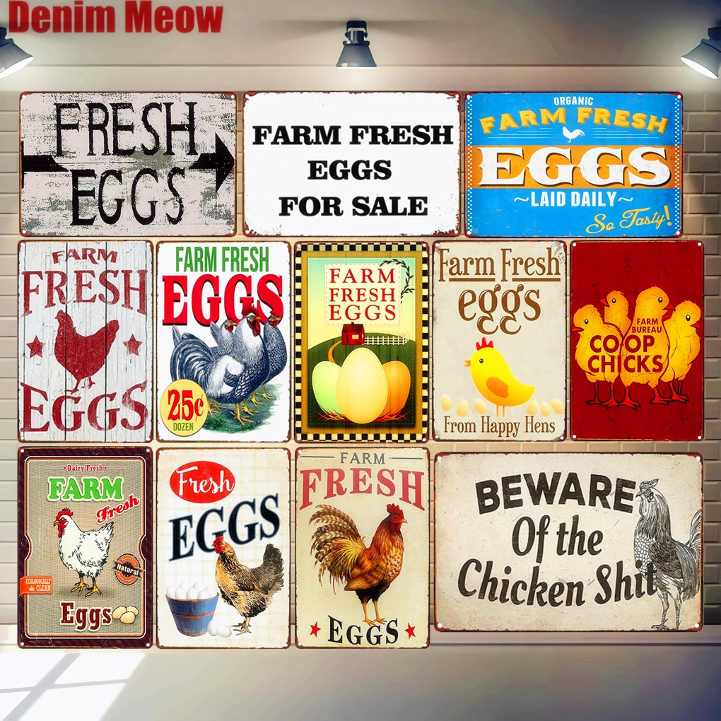 Beware of The Chicken Shit Retro Metal Sign Fresh Egg Tin Poster Kitchen Gardens Farm Decor Iron Vintage Wall Stickers MN129
Beware of The Chicken Shit Retro Metal Sign Fresh Egg Tin Poster Kitchen Gardens Farm Decor Iron Vintage Wall Stickers MN129