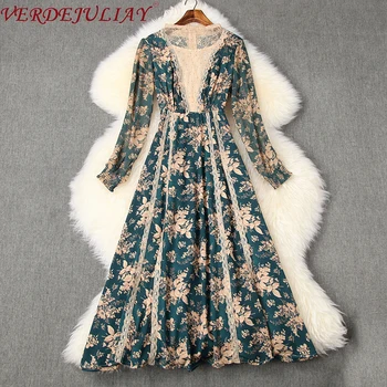 VERDEJULIAY European Vintage Party Dresses A-Line 2020 Spring Runway Design Stitching Lace Beading Chest Royal Floral Midi Dress
VERDEJULIAY European Vintage Party Dresses A-Line 2020 Spring Runway Design Stitching Lace Beading Chest Royal Floral Midi Dress