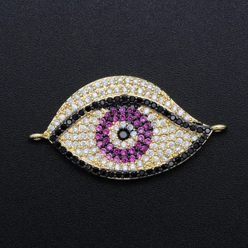 5pcs/lot 31x15mm CZ Zircon DIY Jewelry Evil Eye Charm Connectors Wholesale Factory Sale OEM Order Accepted
5pcs/lot 31x15mm CZ Zircon DIY Jewelry Evil Eye Charm Connectors Wholesale Factory Sale OEM Order Accepted