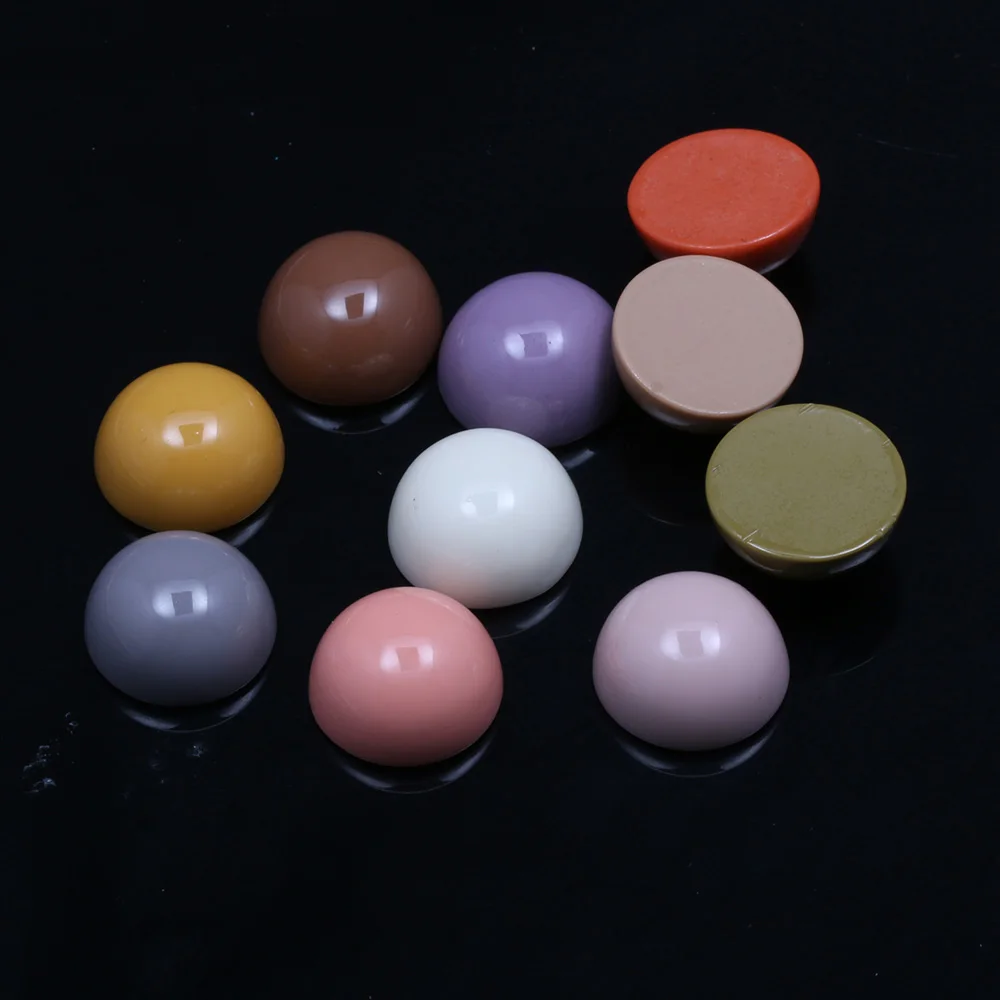 50 Pcs/lot Resin Stone Cabochon Beads No Hole Domes Flat Back Scattered Beads For Handmade DIY Jewelry Making Rings
50 Pcs/lot Resin Stone Cabochon Beads No Hole Domes Flat Back Scattered Beads For Handmade DIY Jewelry Making Rings