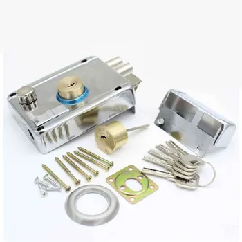 Professional Exterior Iron Security Sliding Door Lock Copper + Stainless Steel for Wooden Door Safety Lock Replacement with Key
Professional Exterior Iron Security Sliding Door Lock Copper + Stainless Steel for Wooden Door Safety Lock Replacement with Key