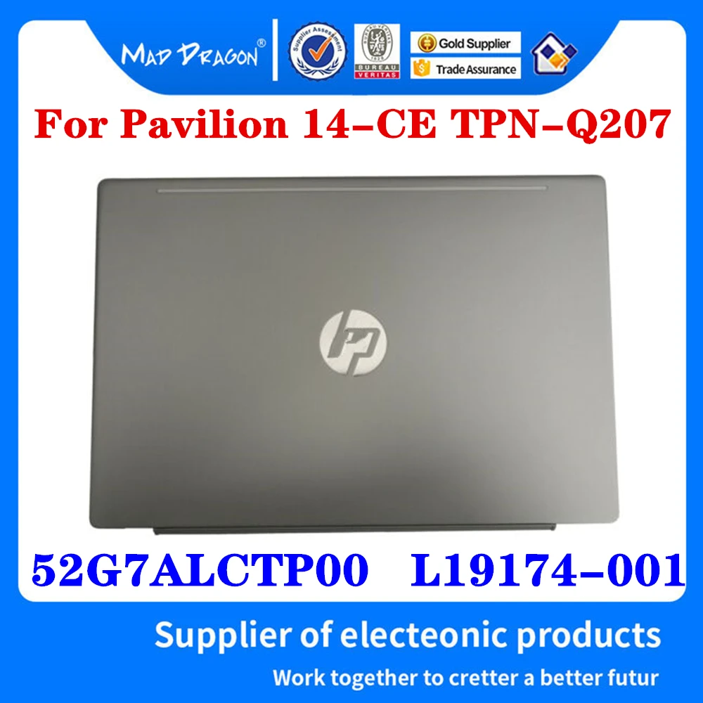 

New Original Rear Display Back Cover Lcd Cover Assembly gray For HP 14-CE 14-CE1007TX Laptops TPN-Q207 52G7ALCTP00 L19174-001