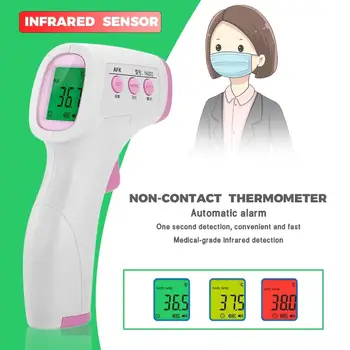 Infrared thermometer Touch-Free Forehead Thermometer Digital Body Thermometer Measurement Tool For Fever, Kids, Adults, Infants
Infrared thermometer Touch-Free Forehead Thermometer Digital Body Thermometer Measurement Tool For Fever, Kids, Adults, Infants