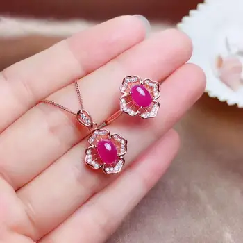 Real Natural Ruby jewelry set Natural Real Ruby925 sterling silver 1pc pendant,1pc ring
Real Natural Ruby jewelry set Natural Real Ruby925 sterling silver 1pc pendant,1pc ring