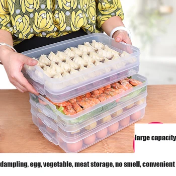 4 layer Dumpling Egg Storage Box Refrigerator Preservation Tray Frozen Non-stick Storage Drawers Drawer Dividers Adjustable
4 layer Dumpling Egg Storage Box Refrigerator Preservation Tray Frozen Non-stick Storage Drawers Drawer Dividers Adjustable