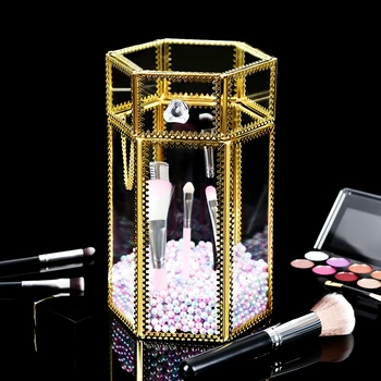 Elegant Hexagon Glass Makeup Brush Box Excellent Durable Plastic Metal Crafts Pen Storage Organizer Pearl Bucket Barrel
Elegant Hexagon Glass Makeup Brush Box Excellent Durable Plastic Metal Crafts Pen Storage Organizer Pearl Bucket Barrel