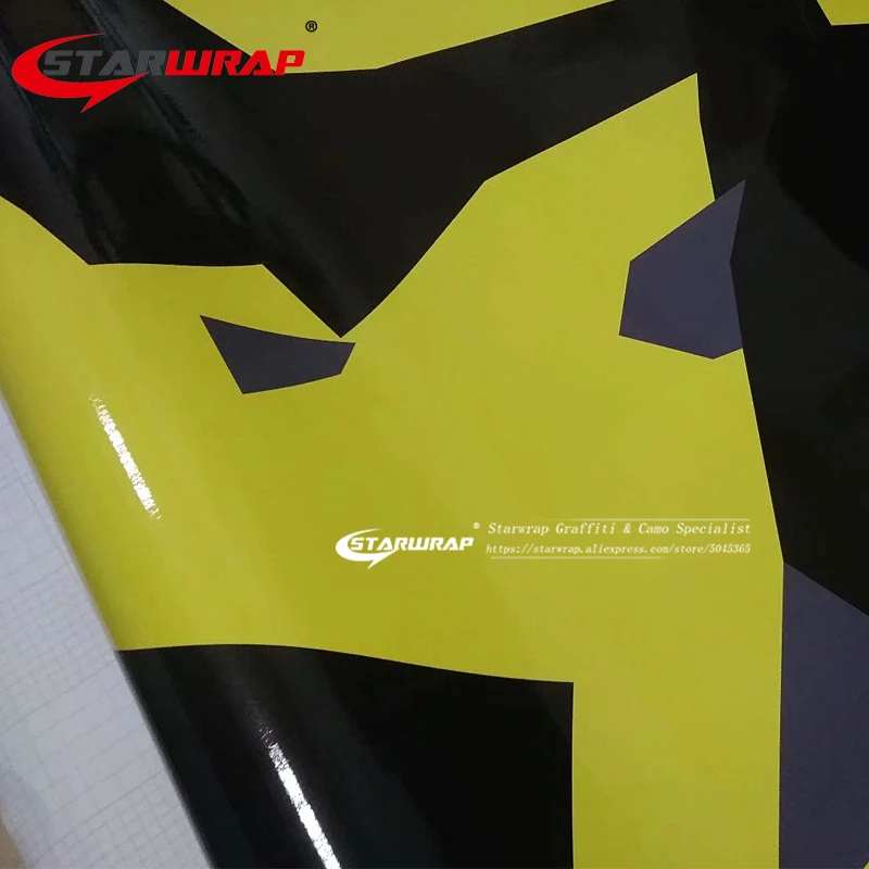 Starwrap camouflage Glossy Wrapping Large Yellow Camo Wrap Vinyl Film Motorcycle Truck Vehicle Foil Wraps
Starwrap camouflage Glossy Wrapping Large Yellow Camo Wrap Vinyl Film Motorcycle Truck Vehicle Foil Wraps