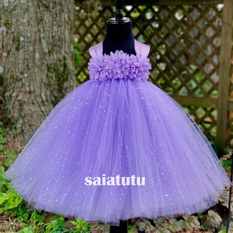 Детское фатиновое платье с цветочным принтом светильник девочек | Детская одежда
