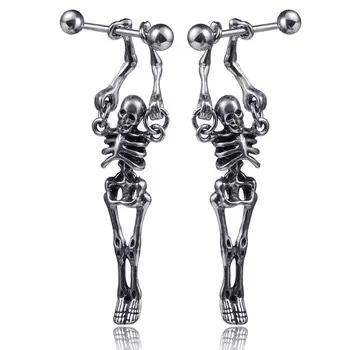 2PCS Halloween Punk Rock Silvery Stainless Steel Skull Skeleton Drop Earrings Fashion Jewelry Unisex
2PCS Halloween Punk Rock Silvery Stainless Steel Skull Skeleton Drop Earrings Fashion Jewelry Unisex