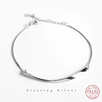 925 Sterling Silver Korean Version Simple Smooth Geometric Long Twisted Piece Chain Bracelet Women Party Jewelry Accessories
925 Sterling Silver Korean Version Simple Smooth Geometric Long Twisted Piece Chain Bracelet Women Party Jewelry Accessories