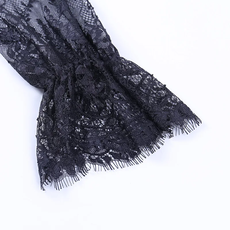 Black Gothic Women Cool Dress 2021 Autumn Lady Lace Patchwork Long Sleeve Drawstring Waist Empire Mini Goth Dresses Dark Lolita Black Gothic Women Cool Dress 2021 Autumn Lady Lace Patchwork Long Sleeve Drawstring Waist Empire Mini Goth Dresses Dark Lolita