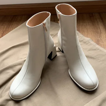 Concise Genuine Leather Round Toe Women's Warm Ankle Boots 2021 Autumn Winter High Heels Pumps Newest Party Prom Shoes Woman
Concise Genuine Leather Round Toe Women's Warm Ankle Boots 2021 Autumn Winter High Heels Pumps Newest Party Prom Shoes Woman