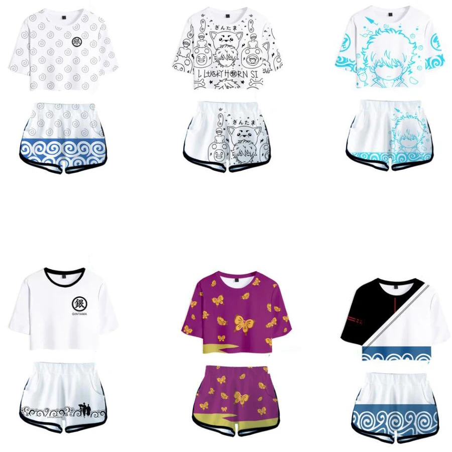 Женский спортивный костюм из двух предметов, комплект из топа и шортов с 3D-принтом из японского аниме Gintama, костюм для косплея Саката гинтоки Кагура
Женский спортивный костюм из двух предметов, комплект из топа и шортов с 3D-принтом из японского аниме Gintama, костюм для косплея Саката гинтоки Кагура