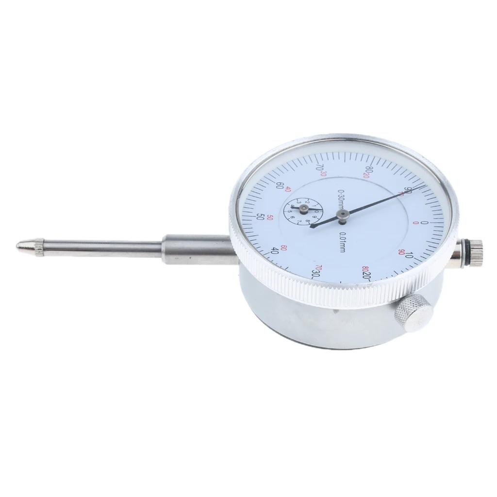 Precision Dial Test Indicator With Pointer, 0-30mm, Continuous clockwise pointer rotation displays units; Metric reading Precision Dial Test Indicator With Pointer, 0-30mm, Continuous clockwise pointer rotation displays units; Metric reading