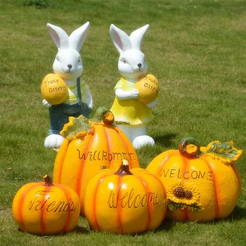 Cartoon Rabbit with Pumpkin Crafts Scene Small Sculpture Real Estate Decoration Scenic Spot garden accessories
Cartoon Rabbit with Pumpkin Crafts Scene Small Sculpture Real Estate Decoration Scenic Spot garden accessories