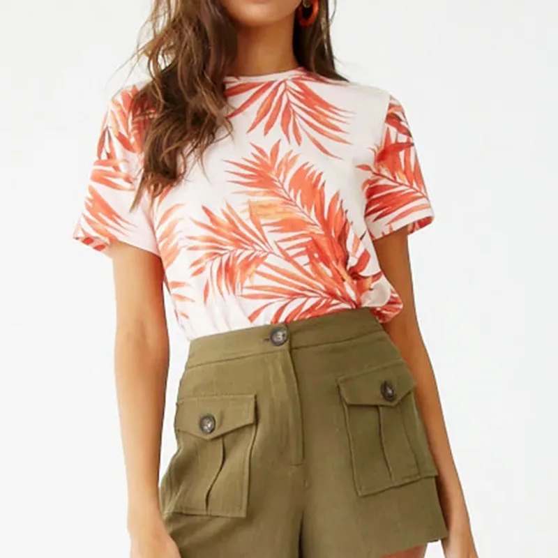 Summer T shirt for Women Casual Floral Print Short Sleeve Tops O-neck T-shirt Loose White Tees 2019 Fashion Female Tops Tees
Summer T shirt for Women Casual Floral Print Short Sleeve Tops O-neck T-shirt Loose White Tees 2019 Fashion Female Tops Tees