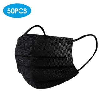 50PCS face mask black mask Disposable Mask Non-Woven Masks 3-Layer Face Mouth Mask Breathable safety Mask Black face dust masks
50PCS face mask black mask Disposable Mask Non-Woven Masks 3-Layer Face Mouth Mask Breathable safety Mask Black face dust masks