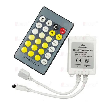 DC12V 24V Color Temperature LED Controller IR 24Key 4Pins Remote Dimmer For Double Color SMD 5050 5630 LED Strip Tape Ligths
DC12V 24V Color Temperature LED Controller IR 24Key 4Pins Remote Dimmer For Double Color SMD 5050 5630 LED Strip Tape Ligths