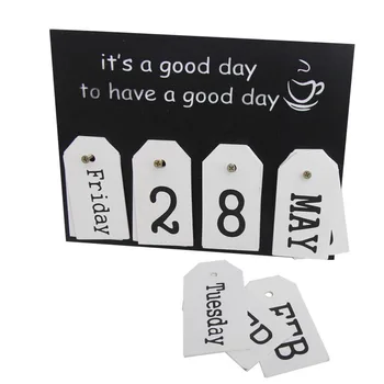 Creative Date Cards Decoration Desktop Perpetual Calendar Wall Hanging Calendar (Letters)
Creative Date Cards Decoration Desktop Perpetual Calendar Wall Hanging Calendar (Letters)