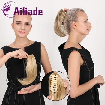 AILIADE 6Inch 120g Heat Resistant Synthetic Hair Short Straight Claw Clip on Ponytail Hair Extensions Brown Black Blonde
AILIADE 6Inch 120g Heat Resistant Synthetic Hair Short Straight Claw Clip on Ponytail Hair Extensions Brown Black Blonde