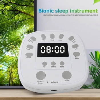 Sleeping Therapy Machine Soothing Sound White Noise Machine Digital Alarm Clock for Household Bedroom Accessories
Sleeping Therapy Machine Soothing Sound White Noise Machine Digital Alarm Clock for Household Bedroom Accessories